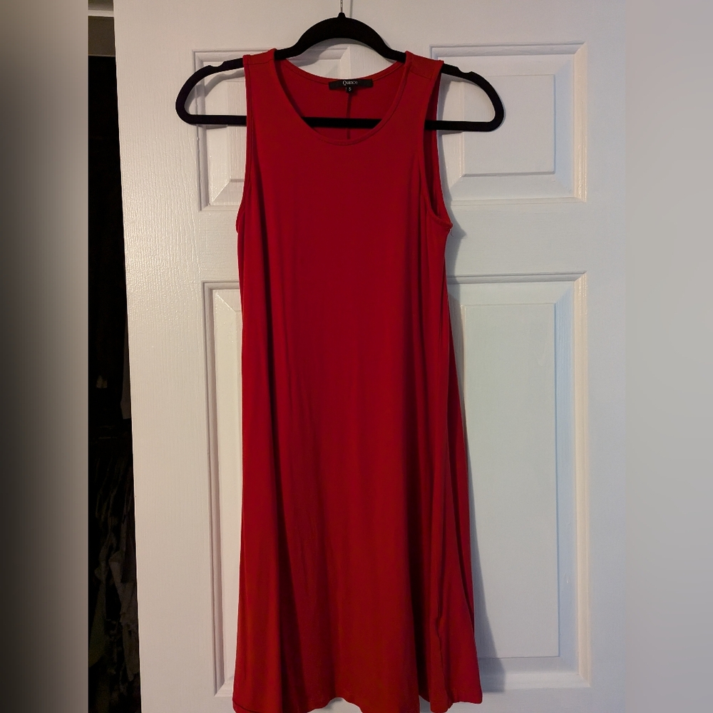 Quince Red Mini Swing Dress